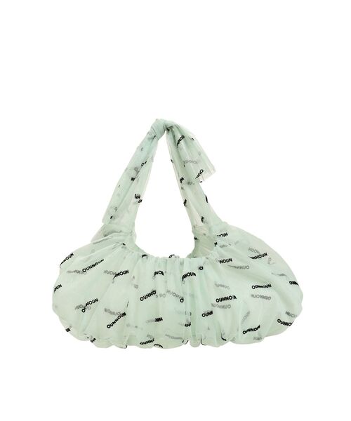 OUNNOUN（オウンノウン）の「【OUNNOUN】ロゴプリントチュールバッグ（ハンドバッグ・レディース・ミント/ブラック・FREE）」の9枚目の写真