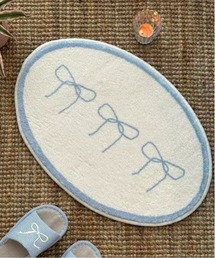 Fun & Daily（ファンアンドデイリー）の「F&D : ラウンドリボンフロアマット（ラグ/マット）」