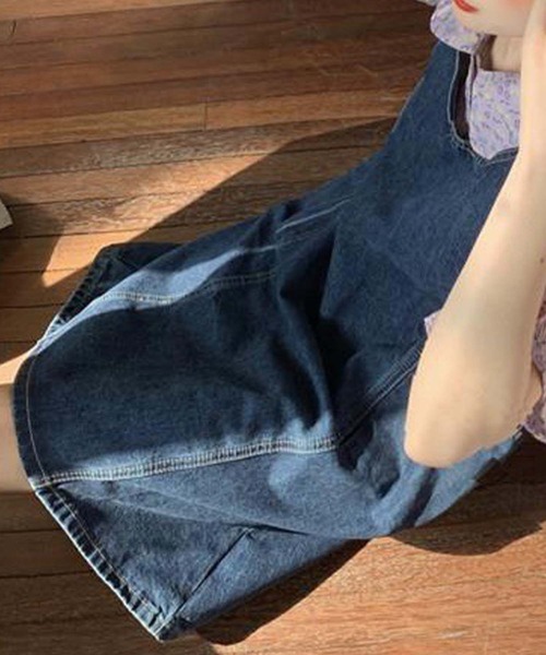 aimoha（アイモハ）の「デニムジャンパーミニスカート（ジャンパースカート・レディース・ネイビー・SMALL/MEDIUM/LARGE/X-LARGE）」の16枚目の写真