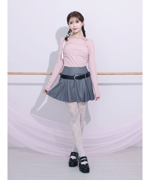 EATME(イートミー)の「サイドギャザーリブTOP(Tシャツ/カットソー・レディース・グレー/ピンク/アイボリー・FREE)」の17枚目の写真