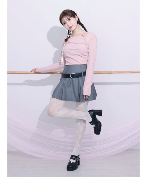 EATME(イートミー)の「サイドギャザーリブTOP(Tシャツ/カットソー・レディース・グレー/ピンク/アイボリー・FREE)」の19枚目の写真