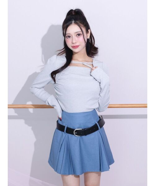 EATME(イートミー)の「サイドギャザーリブTOP(Tシャツ/カットソー・レディース・グレー/ピンク/アイボリー・FREE)」の20枚目の写真