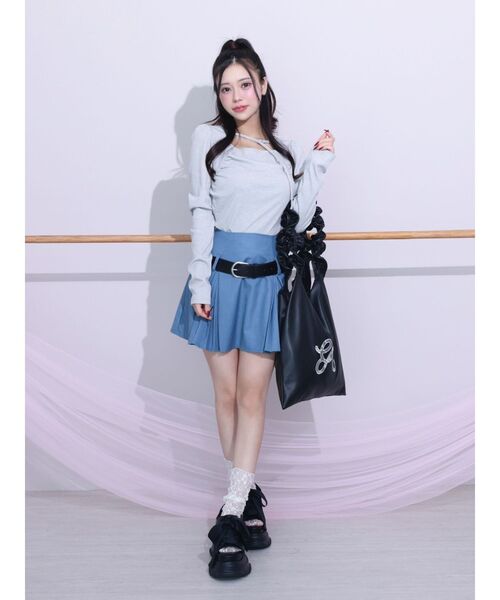 EATME(イートミー)の「サイドギャザーリブTOP(Tシャツ/カットソー・レディース・グレー/ピンク/アイボリー・FREE)」の21枚目の写真