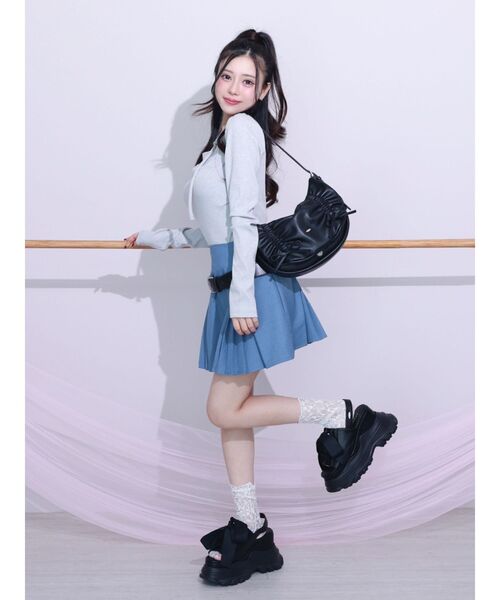 EATME(イートミー)の「サイドギャザーリブTOP(Tシャツ/カットソー・レディース・グレー/ピンク/アイボリー・FREE)」の22枚目の写真