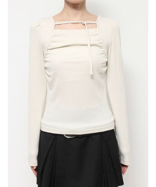 EATME サイドギャザーリブTOP グレー EATME tシャツ サイドギャザーリブTOP レディース : ZOZOTOWN