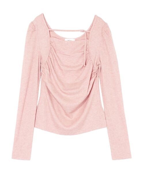 EATME サイドギャザーリブTOP グレー EATME tシャツ サイドギャザーリブTOP レディース : ZOZOTOWN