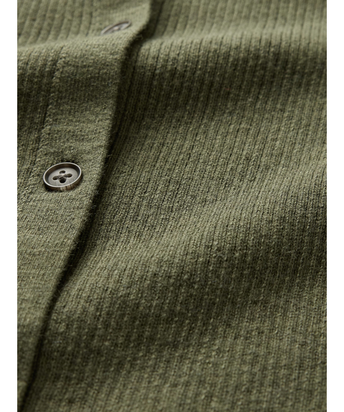 GAP(ギャップ)の「CashSoft カシミヤタッチ リブ ポロカーディガン(カーディガン/ボレロ・レディース・ブラック/ブルー/ライトグレー/グリーン・XS/S/L/M/XL/XXS)」の15枚目の写真