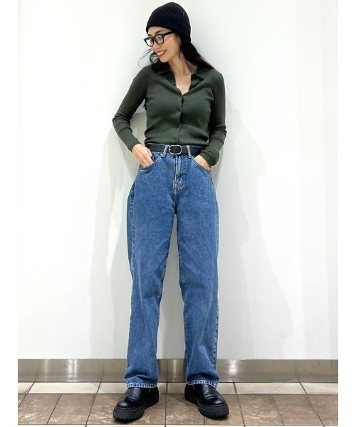 GAP(ギャップ)の「CashSoft カシミヤタッチ リブ ポロカーディガン(カーディガン/ボレロ・レディース・ブラック/ブルー/ライトグレー/グリーン・XS/S/L/M/XL/XXS)」の10枚目の写真