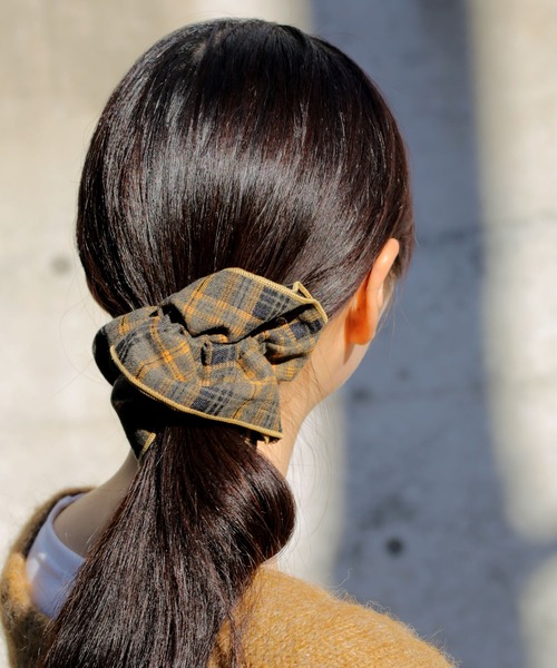 Peony（ピオニー）の「Peoney/BIGチェック柄シュシュ（シュシュ）」 - WEAR