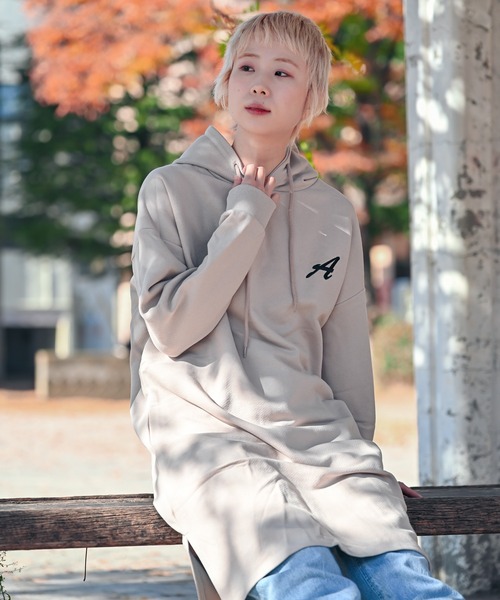 セール】ワンポイント刺繍チュニック（スウェット）｜Alite cloth