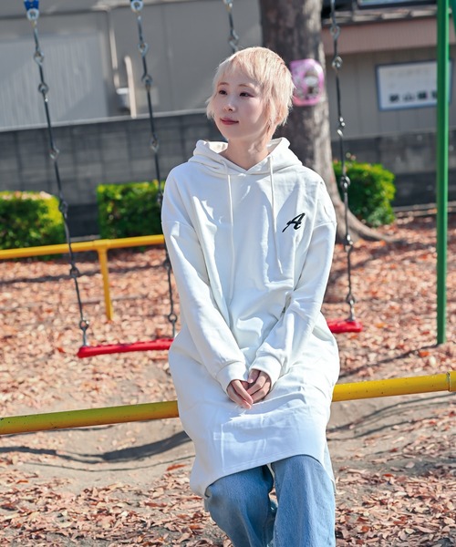 セール】ワンポイント刺繍チュニック（スウェット）｜Alite cloth