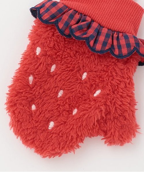 baby cheer（ベイビーチアー）の「いちごミトン（その他ベビー用品・キッズ・レッド・F）」の4枚目の写真
