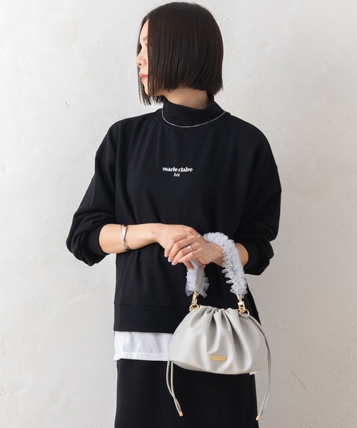 marie claire(マリ・クレール)の「【EC別注】Marie Claire Paris/マリクレール パリ ブランド チャーム付き ドロスト チェーン付き 2WAY ショルダーバッグ ハンドバッグ(ショルダーバッグ・レディース・ブラック/グレー/パープル・FREE)」の18枚目の写真