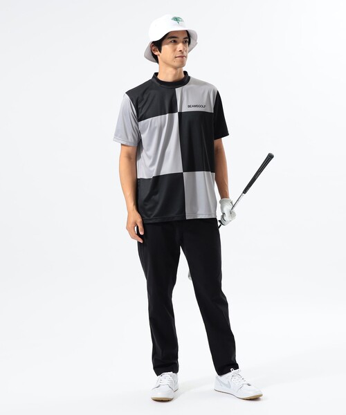 セール】ORANGE LABEL / ブロックチェック モックネック シャツ