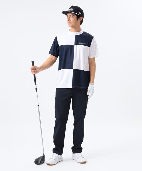 BEAMSゴルフ チェック柄ハイネックシャツ 上下セット BEAMSゴルフ チェック柄ハイネックシャツ 上下セット 【公式通販】