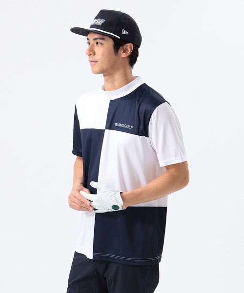 セール】ORANGE LABEL / ブロックチェック モックネック シャツ