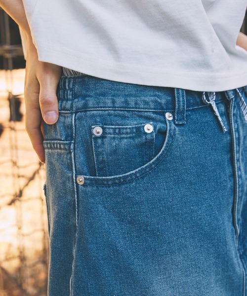 Unblend（アンブレンド）の「【Unblend】フロントスリット デニムタイト ロングスカート（デニムスカート・レディース・ブラック/ブルー・M/S）」の19枚目の写真