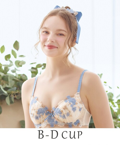 Risa Magli（リサマリ）の「イーシャ ブラジャー（B-D）＜サイドシェイプ＞（ブラジャー・レディース・ベビーピンク/アイボリー/ブルー・D70/C70/B70/B65/B75/D75/D65/C75/C65）」の2枚目の写真