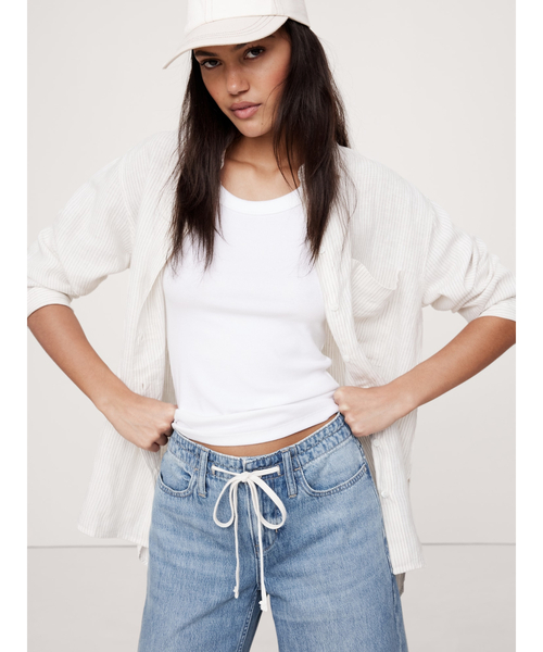 Banana Republic（バナナリパブリック）の「ドローストリング ルーズ ジーンズ（デニムパンツ・レディース・インディゴブルー/ライトインディゴブルー/ブルー系その他/ブラック・28/27/25/26/24）」の9枚目の写真