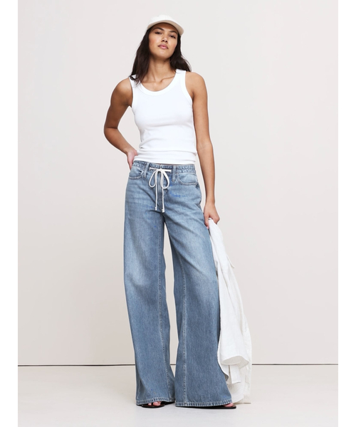 Banana Republic（バナナリパブリック）の「ドローストリング ルーズ ジーンズ（デニムパンツ・レディース・インディゴブルー/ライトインディゴブルー/ブルー系その他/ブラック・28/27/25/26/24）」の18枚目の写真