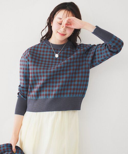 UNTITLED（アンタイトル）の「【セットアップ可能】スポンディッシュプルオーバー（ニット/セーター・レディース・ブラック系1/ブルー系1/ブラック・44/48/00/02/04）」の3枚目の写真