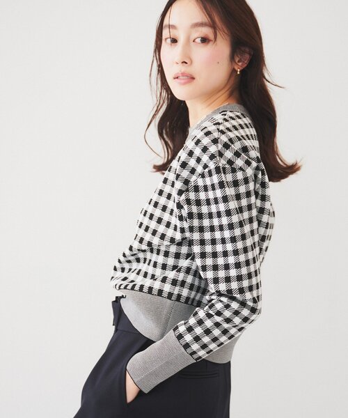 UNTITLED（アンタイトル）の「【セットアップ可能】スポンディッシュプルオーバー（ニット/セーター・レディース・ブラック系1/ブルー系1/ブラック・44/48/00/02/04）」の22枚目の写真