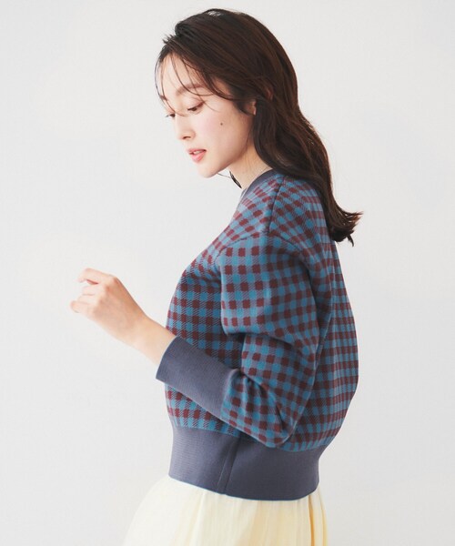 UNTITLED（アンタイトル）の「【セットアップ可能】スポンディッシュプルオーバー（ニット/セーター・レディース・ブラック系1/ブルー系1/ブラック・44/48/00/02/04）」の6枚目の写真