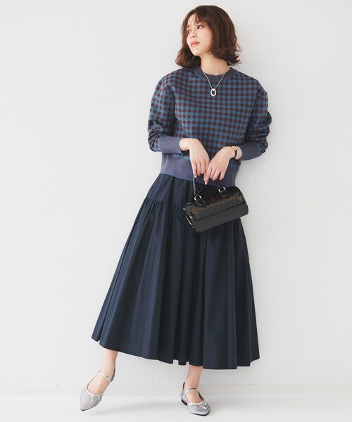 UNTITLED（アンタイトル）の「【セットアップ可能】スポンディッシュプルオーバー（ニット/セーター・レディース・ブラック系1/ブルー系1/ブラック・44/48/00/02/04）」の8枚目の写真