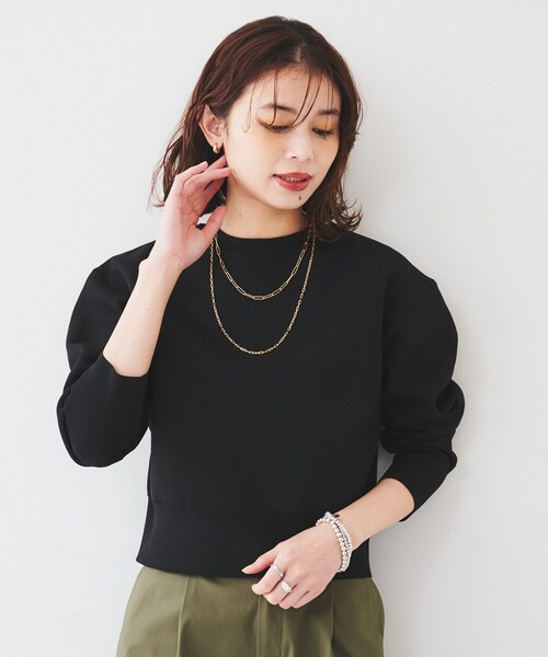 UNTITLED（アンタイトル）の「【セットアップ可能】スポンディッシュプルオーバー（ニット/セーター・レディース・ブラック系1/ブルー系1/ブラック・44/48/00/02/04）」の11枚目の写真