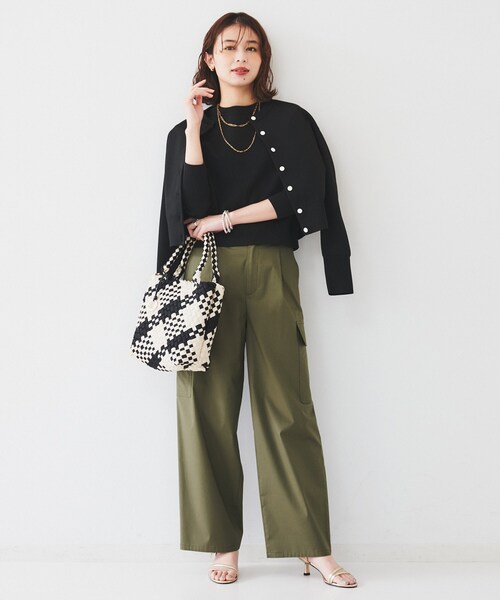 UNTITLED（アンタイトル）の「【セットアップ可能】スポンディッシュプルオーバー（ニット/セーター・レディース・ブラック系1/ブルー系1/ブラック・44/48/00/02/04）」の12枚目の写真