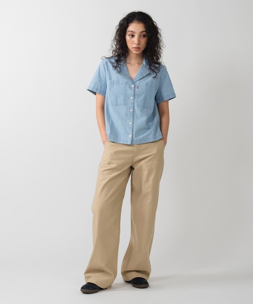 Levi's(リーバイス)の「Levi's/リーバイス SONNY キャンプシャツ ミディアムインディゴ(シャツ/ブラウス・レディース・インディゴブルー・XS/S/M)」の4枚目の写真