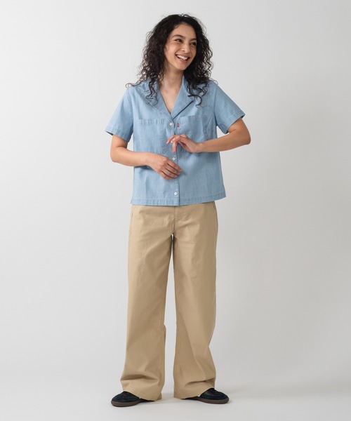 Levi's(リーバイス)の「Levi's/リーバイス SONNY キャンプシャツ ミディアムインディゴ(シャツ/ブラウス・レディース・インディゴブルー・XS/S/M)」の5枚目の写真