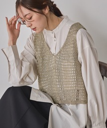 hunch（ハンチ）の「メタリックヤーン ニットベスト（ベスト）」