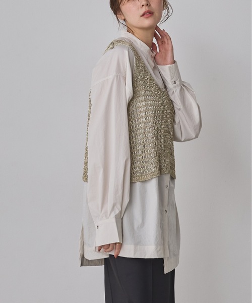 hunch（ハンチ）の「メタリックヤーン ニットベスト（ベスト・レディース・アンティークシルバー/ゴールド/ヘザーチャコール・FREE）」の19枚目の写真