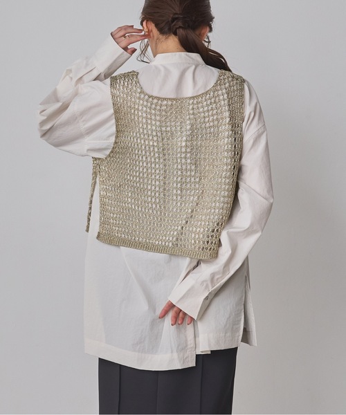 hunch（ハンチ）の「メタリックヤーン ニットベスト（ベスト・レディース・アンティークシルバー/ゴールド/ヘザーチャコール・FREE）」の18枚目の写真