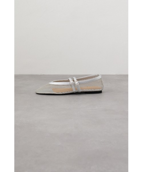 AZUL by moussy（アズールバイマウジー）の「ダブルベルトメッシュフラットパンプス（パンプス・レディース・シルバー/ブラック・SMALL/MEDIUM/LARGE/LL）」の12枚目の写真