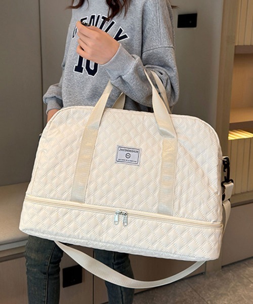 SallyLunn(サリーラン)の「ナイロン折りたたみボストンバッグ(ボストンバッグ・レディース・パープル/ワインレッド/グリーン/ピンク/アイボリー/ブラック・FREE)」の2枚目の写真