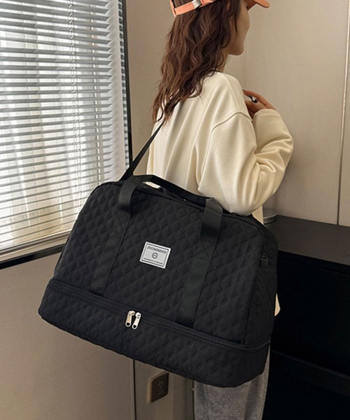SallyLunn(サリーラン)の「ナイロン折りたたみボストンバッグ(ボストンバッグ・レディース・パープル/ワインレッド/グリーン/ピンク/アイボリー/ブラック・FREE)」の1枚目の写真