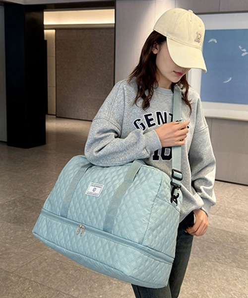 SallyLunn(サリーラン)の「ナイロン折りたたみボストンバッグ(ボストンバッグ・レディース・パープル/ワインレッド/グリーン/ピンク/アイボリー/ブラック・FREE)」の9枚目の写真