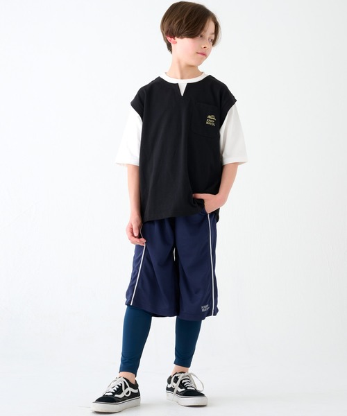 KRIFF MAYER Kid's Collection（クリフメイヤーキッズコレクション）の「バスパン 軽量ジャージ ハーフパンツ（その他パンツ・キッズ・ブラック/オリーブ/ベージュ/オレンジ/ネイビー/パープル・120/130/140/150/160/170）」の17枚目の写真