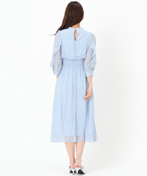 MISCH MASCH(ミッシュマッシュ)の「フリルスリーブシフォンワンピース(ワンピース・レディース・ネイビー/グリーン/ブルー・S/M)」の20枚目の写真