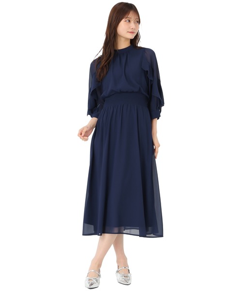 MISCH MASCH(ミッシュマッシュ)の「フリルスリーブシフォンワンピース(ワンピース・レディース・ネイビー/グリーン/ブルー・S/M)」の18枚目の写真