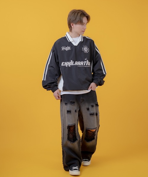 improves(インプローブス)の「サッカーゲームシャツ デザインナイロン ピステ(その他トップス・メンズ・ライトグレー/ブラック/ワイン・LARGE/MEDIUM)」の8枚目の写真