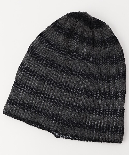 セール】RACAL/ラカル Openwork border knit beanie/オープン