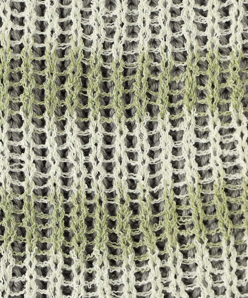 FREAK'S STORE（フリークスストア）の「RACAL/ラカル Openwork border knit beanie/オープンワークボーダーニットビーニー（ハット・レディース・ベージュ/グリーン/ブラック・ONE SIZE）」の6枚目の写真