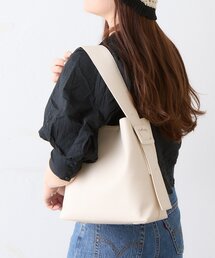 Actually | フェイクレザー2WAYベルトショルダーバッグポーチ付き(トートバッグ)