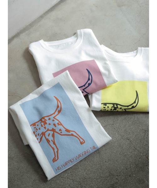 FIL DE FER(フィルデフェール)の「ダルメシアンPT 半袖TEE(Tシャツ/カットソー・レディース・ホワイト×ブルー/ホワイト×ピンク/ホワイト×イエロー・FREE)」の10枚目の写真