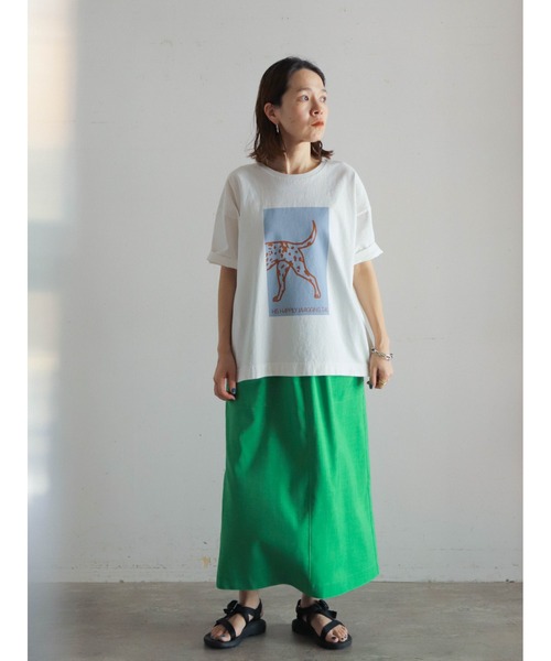 FIL DE FER(フィルデフェール)の「ダルメシアンPT 半袖TEE(Tシャツ/カットソー・レディース・ホワイト×ブルー/ホワイト×ピンク/ホワイト×イエロー・FREE)」の16枚目の写真