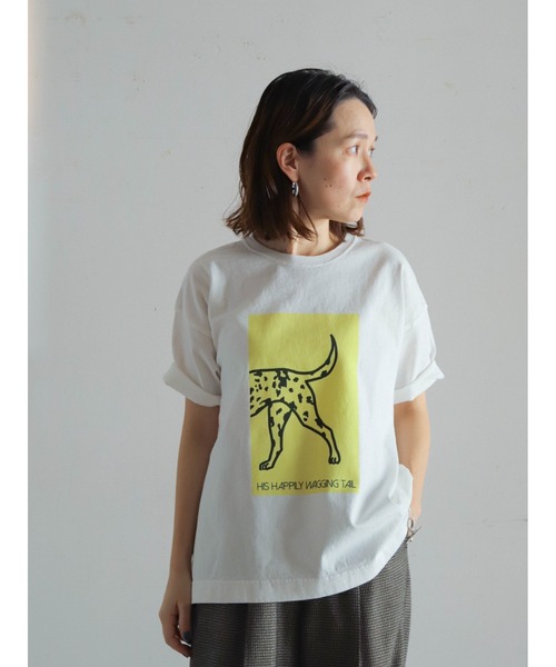 FIL DE FER(フィルデフェール)の「ダルメシアンPT 半袖TEE(Tシャツ/カットソー・レディース・ホワイト×ブルー/ホワイト×ピンク/ホワイト×イエロー・FREE)」の19枚目の写真