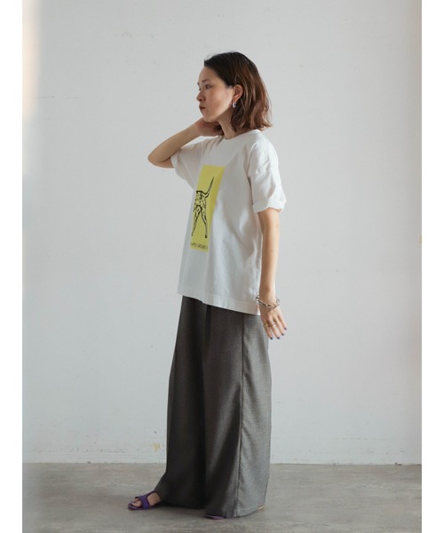 FIL DE FER(フィルデフェール)の「ダルメシアンPT 半袖TEE(Tシャツ/カットソー・レディース・ホワイト×ブルー/ホワイト×ピンク/ホワイト×イエロー・FREE)」の20枚目の写真
